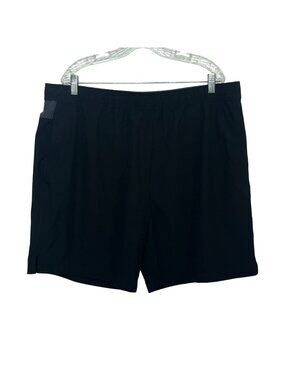 Speedo Swim Shorts Trunks Mens XXL Black Mesh Lining Adjustable Waist Pocket